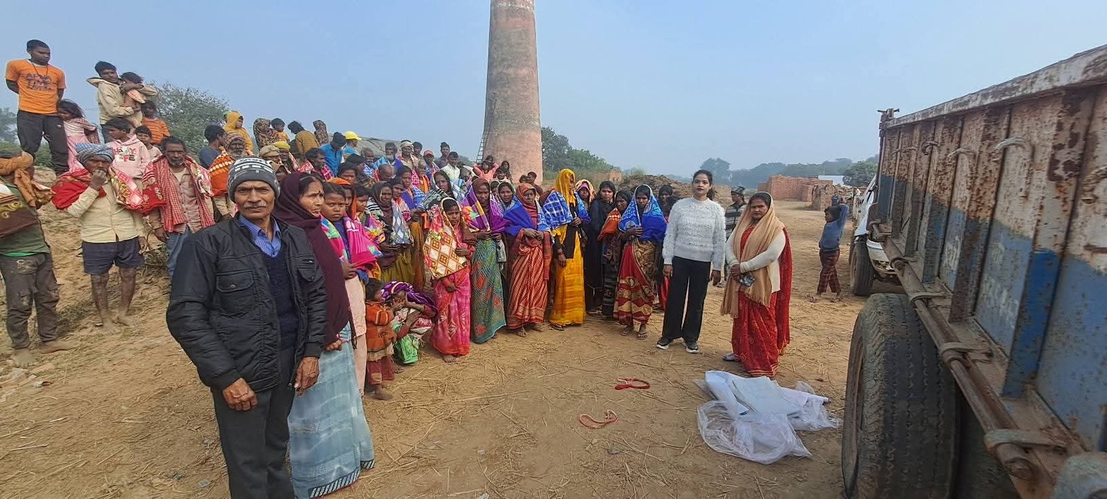 Distribution of blanket to the needy and homeless people